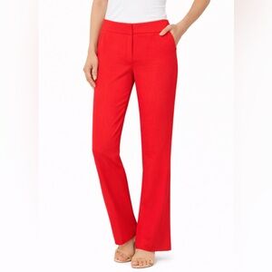Anne Klein Vibrant Red Wide Leg Pants